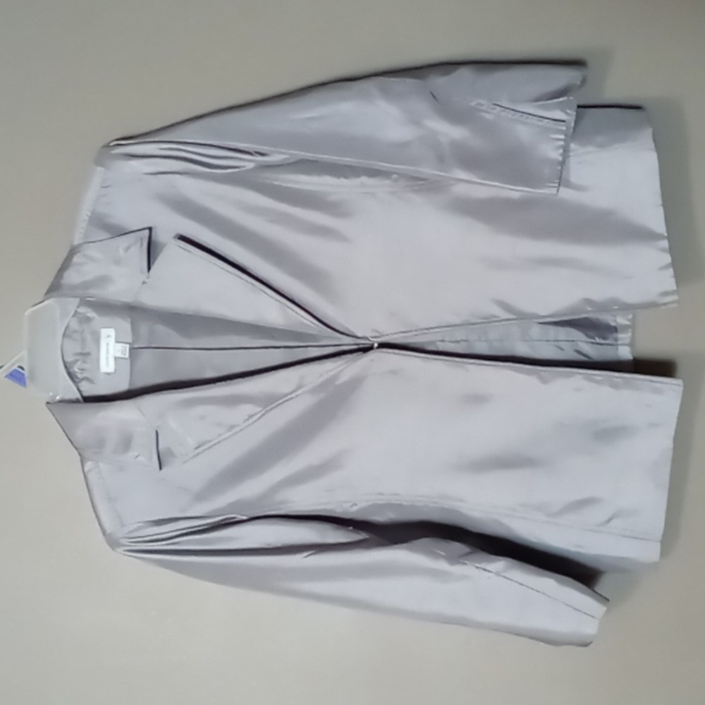 Susan Graver Silver Shine Jacket w Single Clasp Size L